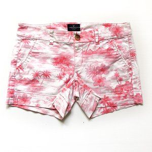 AMERICAN EAGLE OUTFITTERS Shorts Pink White Hawaii